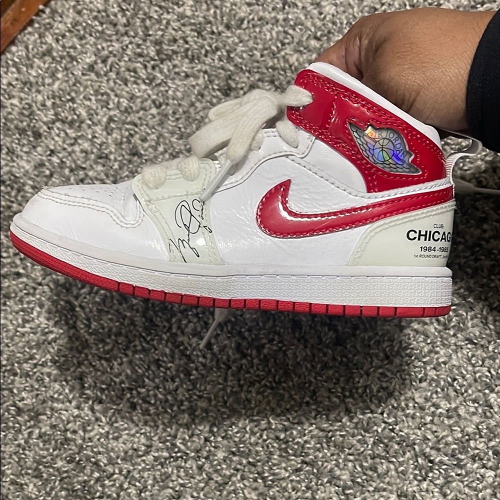 Nike Air Jordan White and Red Sneakers